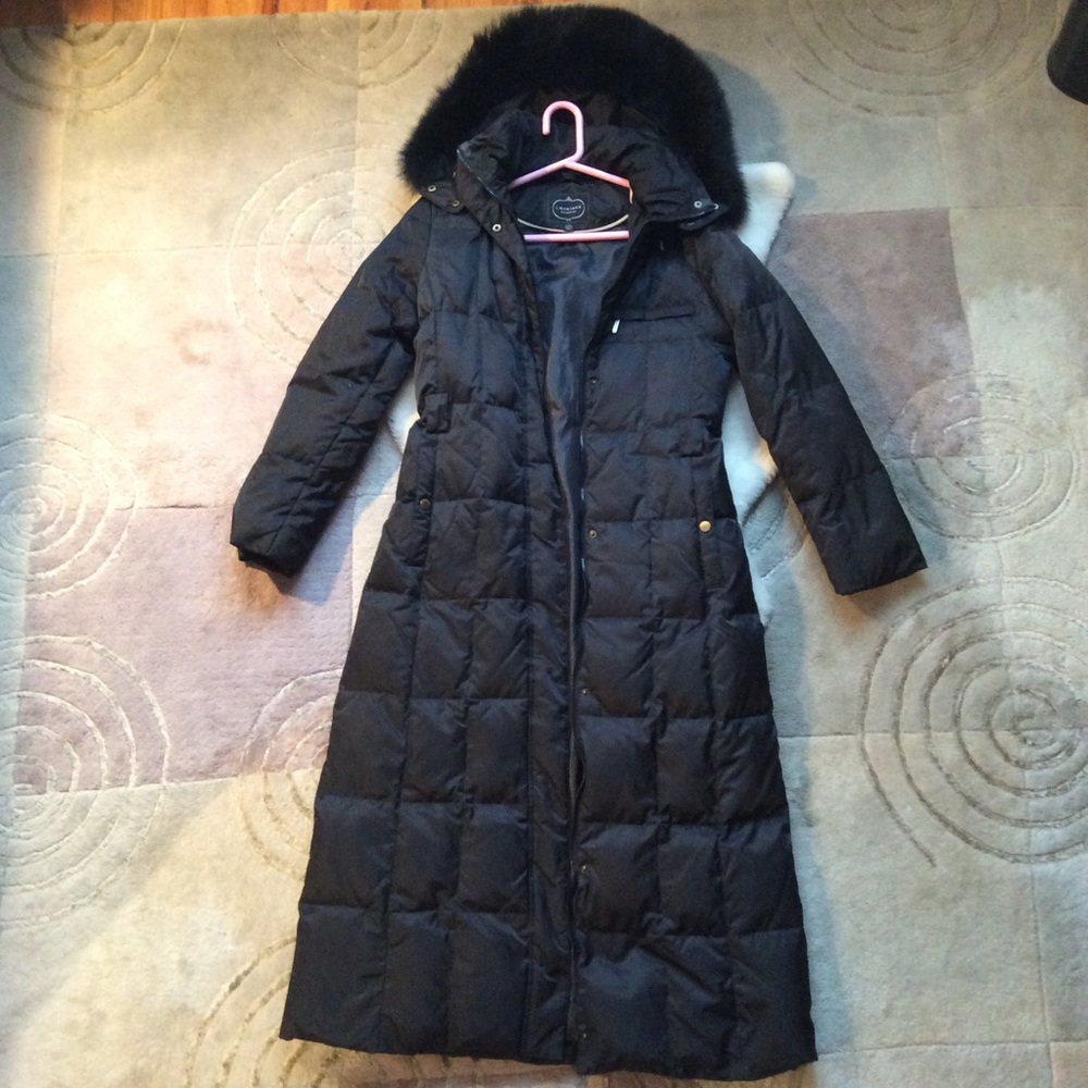 I Madison long winter coat, fur hood, belted